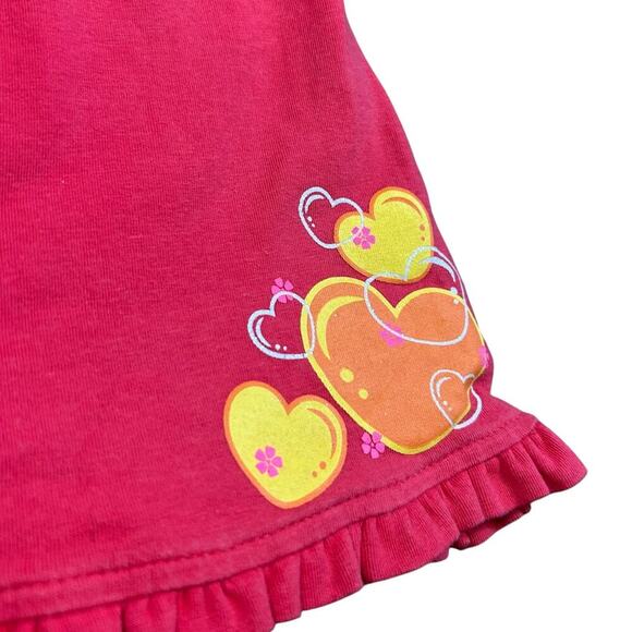 Pink Ruffle Glitter Bubble Hearts Y2K Skort - Picture 4 of 6